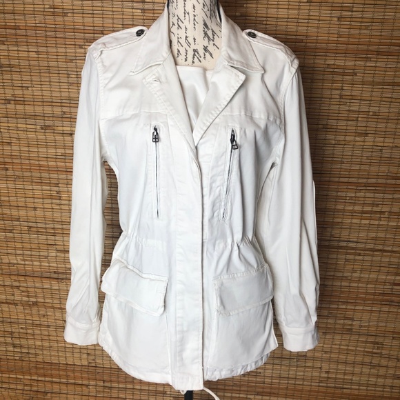 Zara Jackets & Blazers - Zara Basic Off White Jacket/ Parka Size L